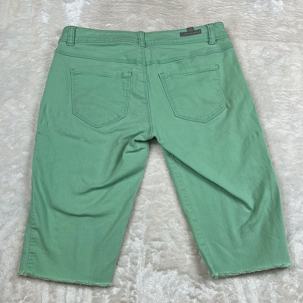 LC Lauren Conrad Green Jean Shorts - Picture 9 of 12